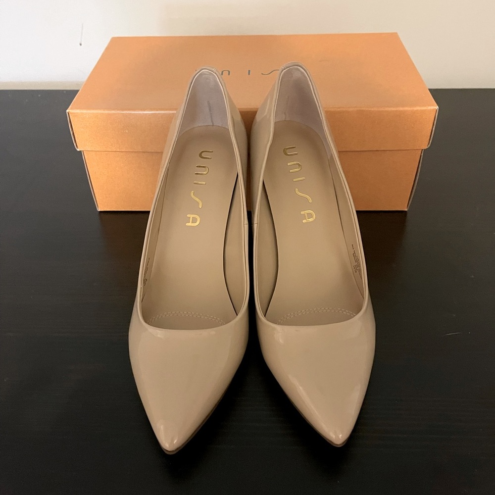 Unisa Nude Closed Toe Heels